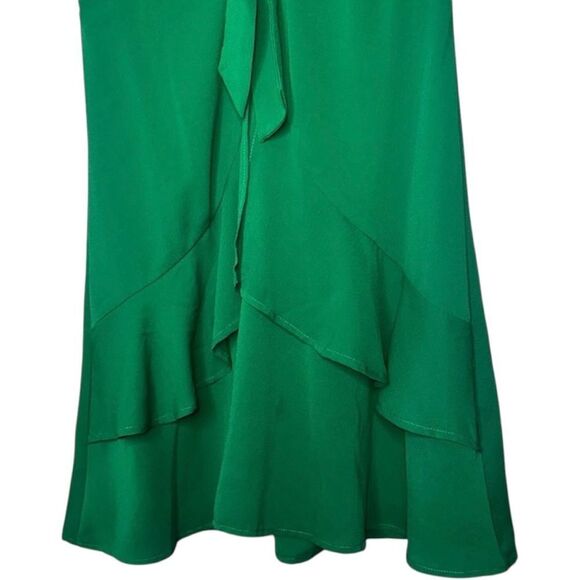 🔸BUNDLE ONLY🔸|EUC| LULU’S Jewel Green Tie Front Skater Dress - Picture 4 of 7
